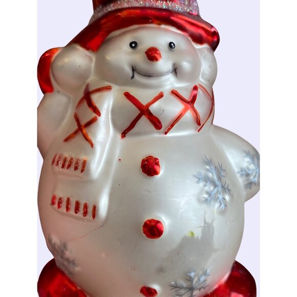 Set Of 3 Hand-Painted Glass Christmas Ornaments Nutcracker Gingerbread Snowman C - Picture 8 of 16